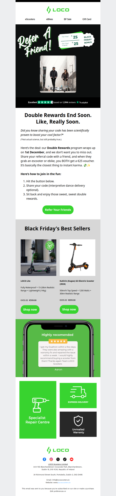 Your friends deserve a great scooter (and rewards!)