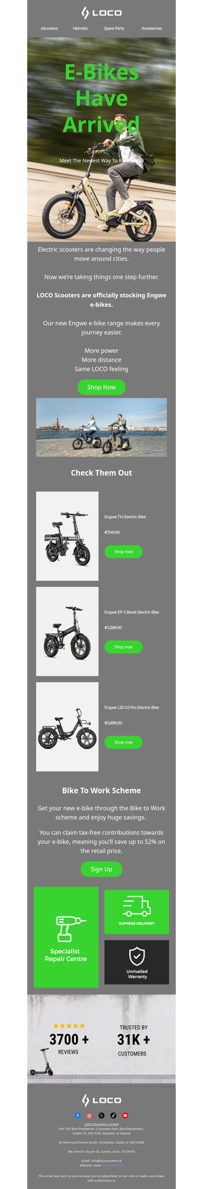 E-Bikes have arrived at LOCO Scooters