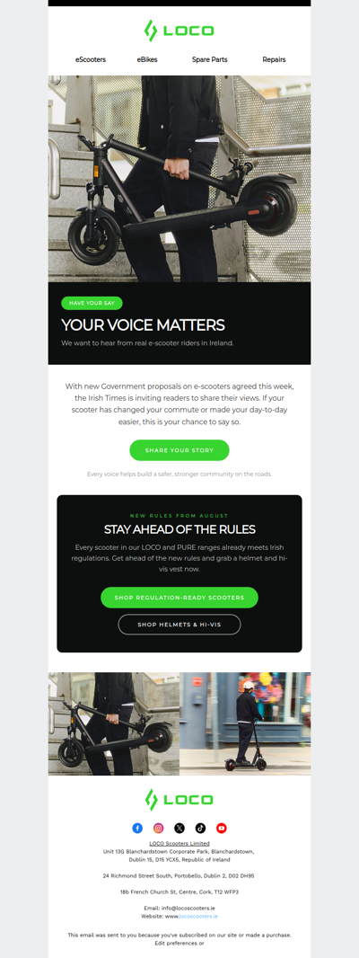 Have Your Say: New E-Scooter Rules in Ireland