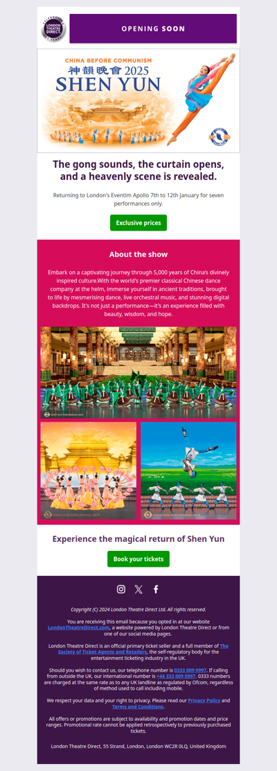 Shen Yun 2025 - You're invited to an evening of wonder and grace