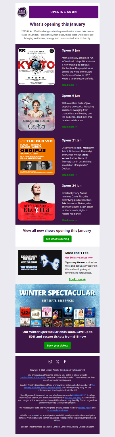 New Year, new shows 💥 January's theatre debuts