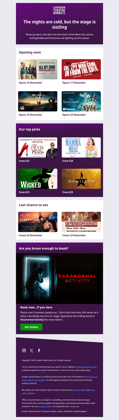 It’s getting cold… but the West End’s heating up 🔥