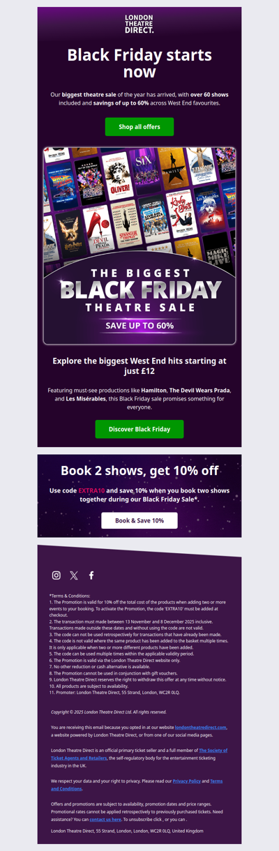 Black Friday is here 🔥 Save up to 60% on over 60 shows