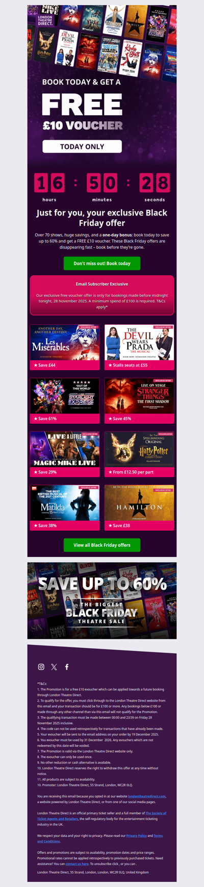 Black Friday Email Exclusive 🎁 FREE £10 voucher – today only