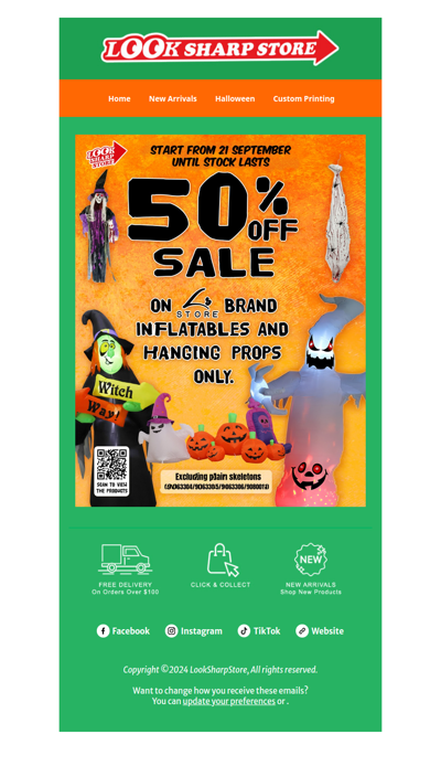 50% Off Sale On LS Brand Inflatables & Hanging Props