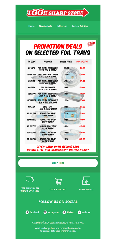 Foil Trays Promotion Deals!