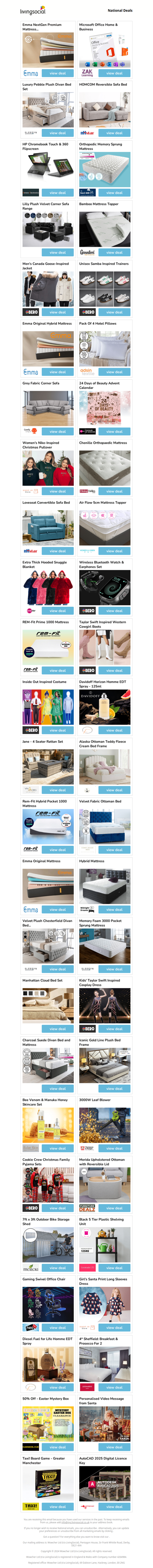 Emma NextGen Premium Mattress  | Microsoft Office Home & Business | Luxury Pebble Plush Divan Bed Set | HOMCOM Reversible Sofa Bed | HP Chromebook Touch & 360 Flipscreen