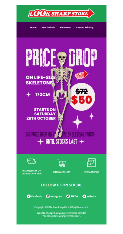 🎃 170cm Skeletons - Huge Price Drop!