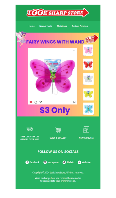 Let the magic unfold with our enchanting Fairy Wings with Wand