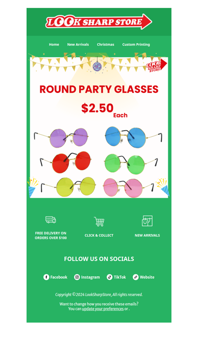 🎉 Brighten Up Your Look with Vibrant Party Glasses – Only $2.50!