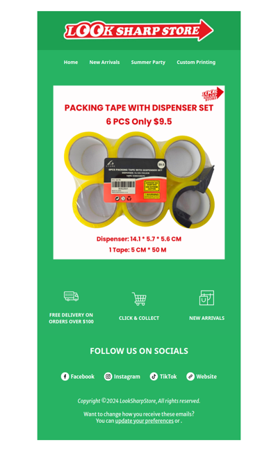 Seal the Deal with Ease! 📦✨ – 6PCS Packing Tape with Dispenser set! 📦✨