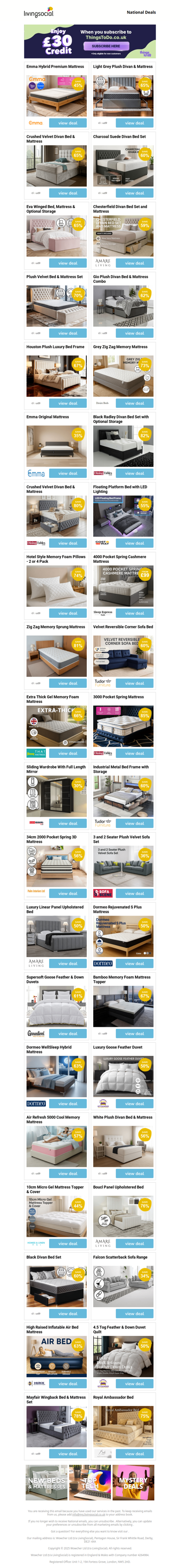 Emma Hybrid Premium Mattress  | Light Grey Plush Divan & Mattress | Crushed Velvet Divan Bed & Mattress | Charcoal Suede Divan Bed Set | Eva Winged Bed, Mattress & Optional Storage