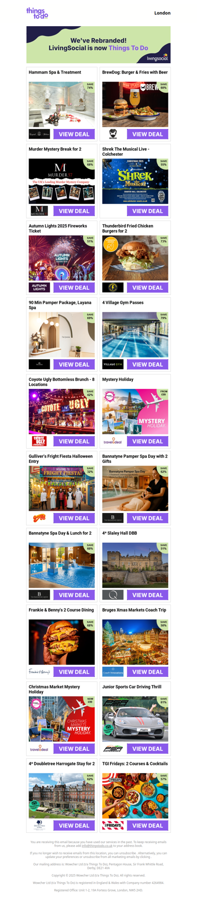 Hammam Spa & Treatment | BrewDog: Burger & Fries with Beer | Murder Mystery Break for 2 | Shrek The Musical Live - Colchester | Autumn Lights 2025 Fireworks Ticket