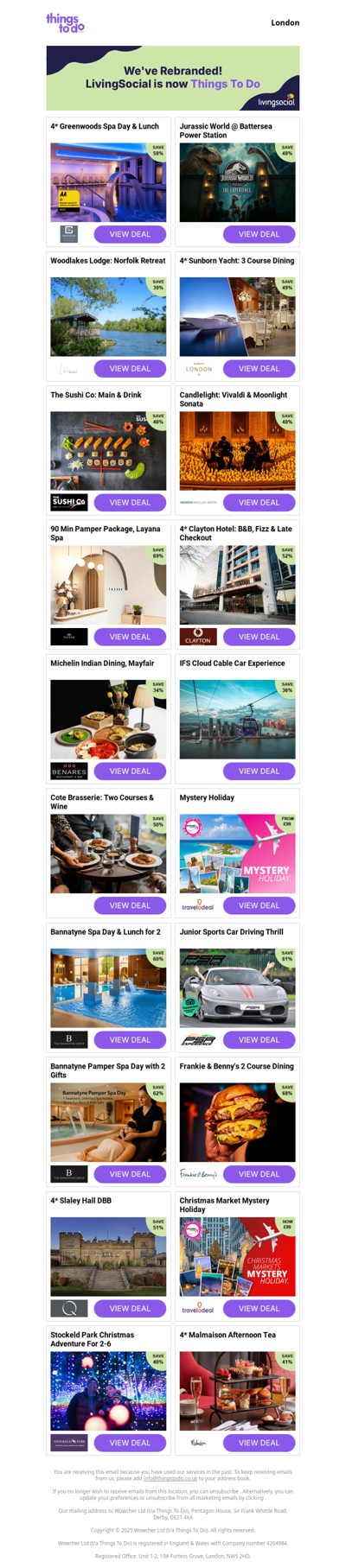 4* Greenwoods Spa Day & Lunch | Jurassic World @ Battersea Power Station | Woodlakes Lodge: Norfolk Retreat | 4* Sunborn Yacht: 3 Course Dining | The Sushi Co: Main & Drink