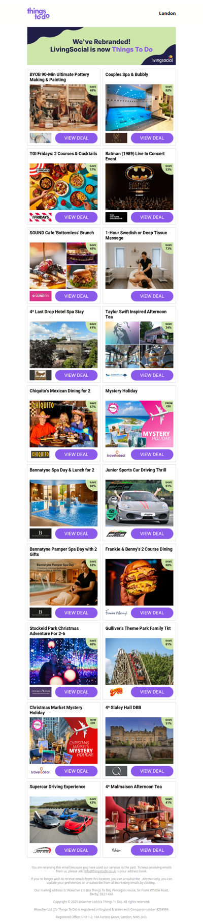 BYOB 90-Min Ultimate Pottery Making & Painting | Couples Spa & Bubbly - PRICE DROP! | TGI Fridays: 2 Courses & Cocktails | Batman (1989) Live In Concert Event | SOUND Cafe 'Bottomless' Brunch