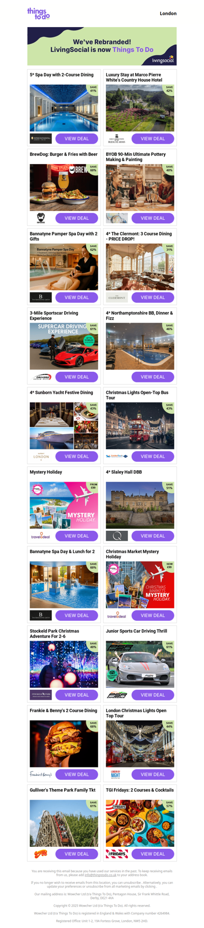 5* Spa Day with 2-Course Dining | Luxury Stay at Marco Pierre White's Country House Hotel | BrewDog: Burger & Fries with Beer | BYOB 90-Min Ultimate Pottery Making & Painting | Bannatyne Pamper Spa Day with 2 Gifts