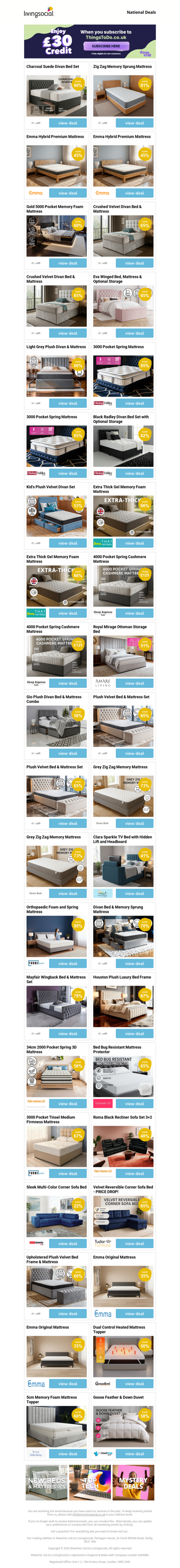 Charcoal Suede Divan Bed Set | Zig Zag Memory Sprung Mattress | Emma Hybrid Premium Mattress  | Emma Hybrid Premium Mattress  | Gold 5000 Pocket Memory Foam Mattress