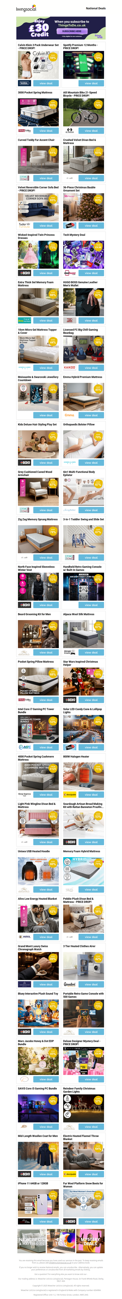 Calvin Klein 3 Pack Underwear Set - PRICE DROP! | Spotify Premium 12 Months - PRICE DROP! | 3000 Pocket Spring Mattress | Aili Mountain Bike 21-Speed Bicycle - PRICE DROP! | Curved Teddy Fur Accent Chair