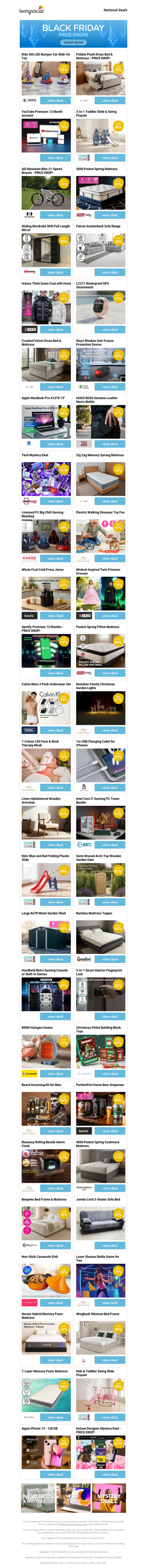 Kids 360 LED Bumper Car Ride-On Toy | Pebble Plush Divan Bed & Mattress - PRICE DROP! | YouTube Premium 12 Month Account | 3-in-1 Toddler Slide & Swing Playset | Aili Mountain Bike 21-Speed Bicycle - PRICE DROP!