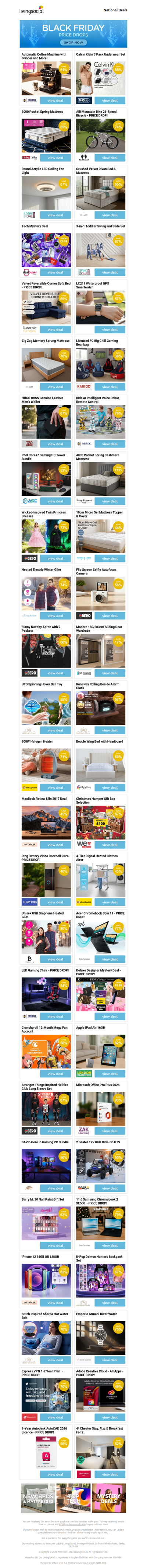 Automatic Coffee Machine with Grinder and More! - PRICE DROP! | Calvin Klein 3 Pack Underwear Set | 3000 Pocket Spring Mattress | Aili Mountain Bike 21-Speed Bicycle - PRICE DROP! | Round Acrylic LED Ceiling Fan Light