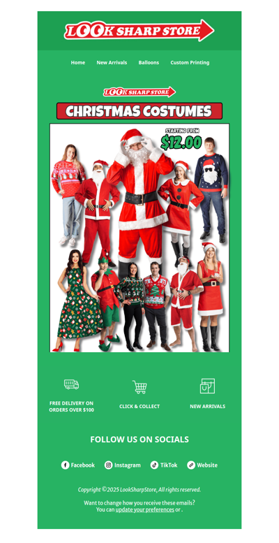 Dress Up, It’s Christmas! Starting from $12
