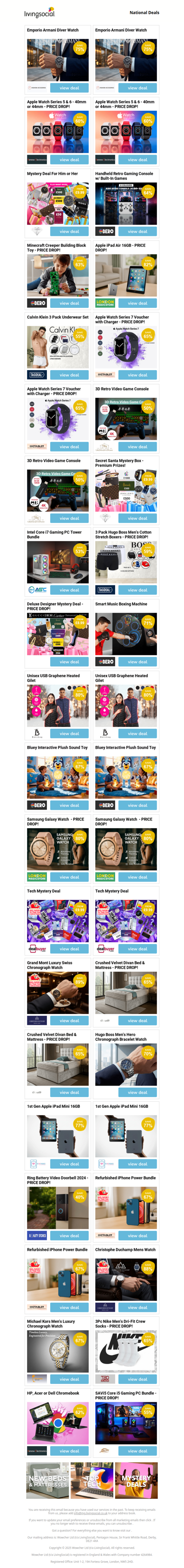 Emporio Armani Diver Watch - PRICE DROP! | Emporio Armani Diver Watch - PRICE DROP! | Apple Watch Series 5 & 6 - 40mm or 44mm - PRICE DROP! | Apple Watch Series 5 & 6 - 40mm or 44mm - PRICE DROP! | Mystery Deal For Him or Her