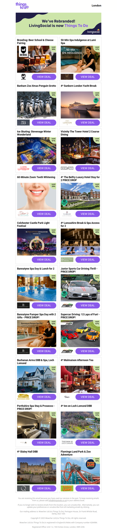 BrewDog: Beer School & Cheese Pairing | 50-Min Spa Indulgence at Lumi Spa - PRICE DROP! | Banham Zoo Xmas Penguin Grotto | 4* Sunborn London Yacht Break | Ice Skating: Stevenage Winter Wonderland