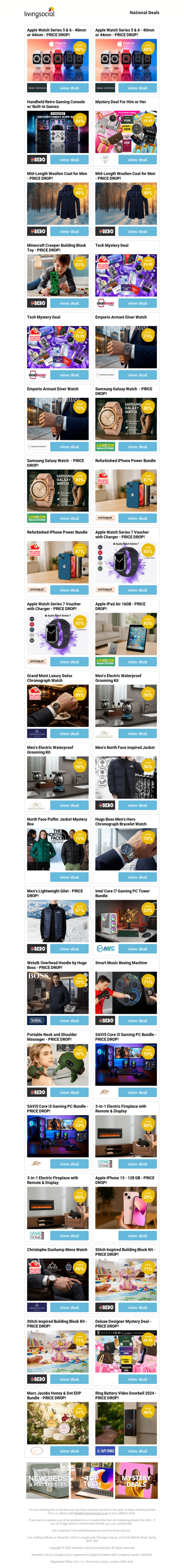 Apple Watch Series 5 & 6 - 40mm or 44mm - PRICE DROP! | Apple Watch Series 5 & 6 - 40mm or 44mm - PRICE DROP! | Handheld Retro Gaming Console w/ Built-In Games | Mystery Deal For Him or Her | Mid-Length Woollen Coat for Men - PRICE DROP!