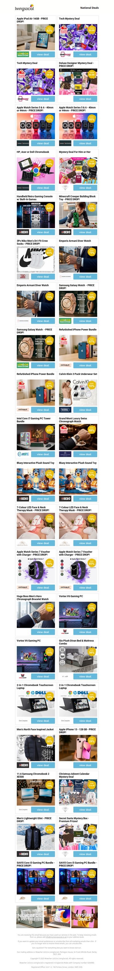 Apple iPad Air 16GB | Tech Mystery Deal | Tech Mystery Deal | Deluxe Designer Mystery Deal - PRICE DROP! | Apple Watch Series 5 & 6 - 40mm or 44mm - PRICE DROP!