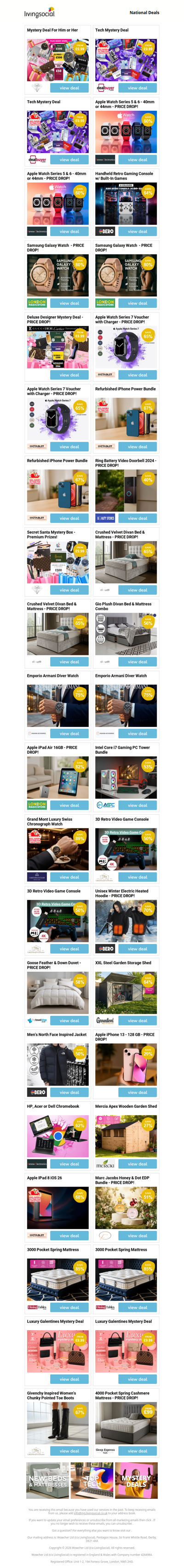 Mystery Deal For Him or Her | Tech Mystery Deal | Tech Mystery Deal | Apple Watch Series 5 & 6 - 40mm or 44mm - PRICE DROP! | Apple Watch Series 5 & 6 - 40mm or 44mm - PRICE DROP!