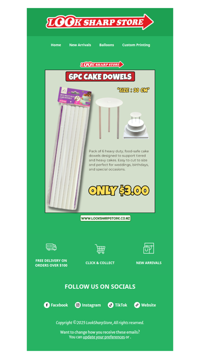 Stack It Right – 6PC Cake Dowels Only $3!