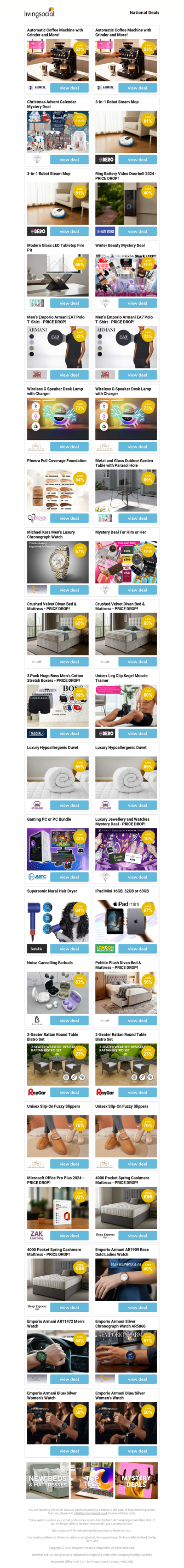 Automatic Coffee Machine with Grinder and More! | Automatic Coffee Machine with Grinder and More! | Christmas Advent Calendar Mystery Deal | 3-in-1 Robot Steam Mop | 3-in-1 Robot Steam Mop