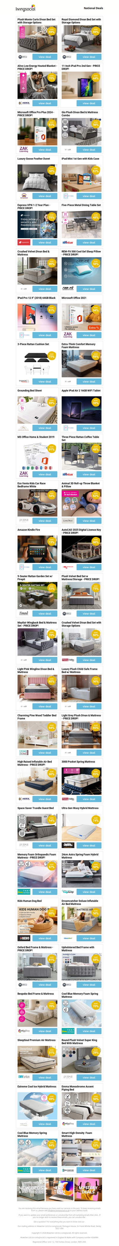 Plush Monte Carlo Divan Bed Set with Storage Options | Royal Diamond Divan Bed Set with Storage Options | Alivo Low Energy Heated Blanket | 11-Inch iPad Pro 2nd Gen - PRICE DROP! | Microsoft Office Pro Plus 2024 - PRICE DROP!