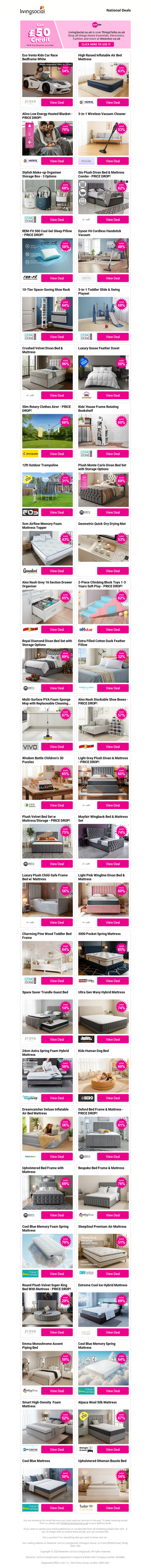 Eco Vento Kids Car Race Bedframe White | High Raised Inflatable Air Bed Mattress | Alivo Low Energy Heated Blanket - PRICE DROP! | 3-in-1 Wireless Vacuum Cleaner | Stylish Make-up Organiser Storage Box - 3 Options