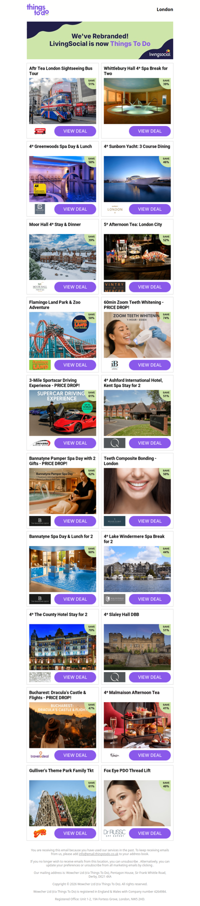 Aftr Tea London Sightseeing Bus Tour | Whittlebury Hall 4* Spa Break for Two | 4* Greenwoods Spa Day & Lunch | 4* Sunborn Yacht: 3 Course Dining | Moor Hall 4* Stay & Dinner