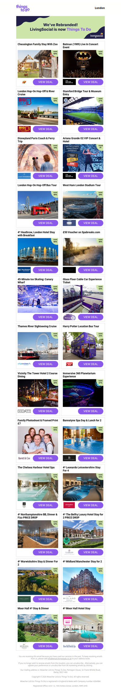 Chessington Family Stay With Zoo | Batman (1989) Live In Concert Event | London Hop-On Hop-Off & River Cruise | Stamford Bridge Tour & Museum Entry | Disneyland Paris Coach & Ferry Trip