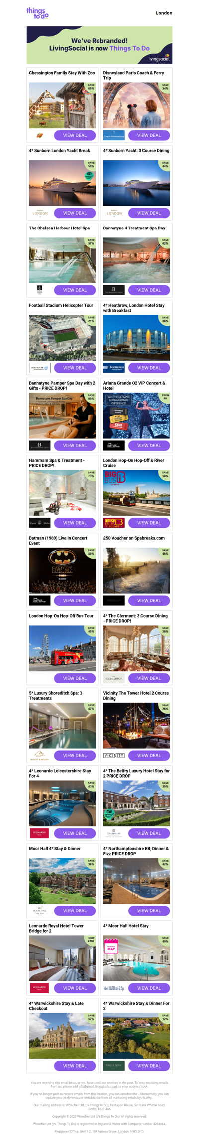 Chessington Family Stay With Zoo | Disneyland Paris Coach & Ferry Trip | 4* Sunborn London Yacht Break | 4* Sunborn Yacht: 3 Course Dining | The Chelsea Harbour Hotel Spa