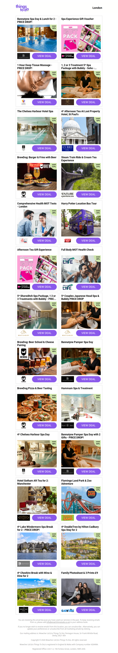 Bannatyne Spa Day & Lunch for 2 - PRICE DROP! | Spa Experience Gift Voucher | 1 Hour Deep Tissue Massage | 1, 2 or 3 Treatment 5* Spa Package with Bubbly - Soho - PRICE DROP! | The Chelsea Harbour Hotel Spa