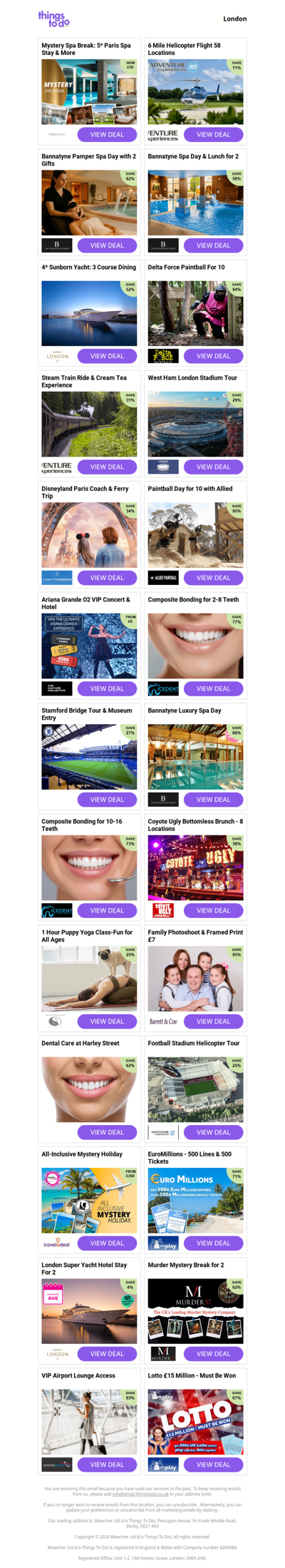 Mystery Spa Break: 5* Paris Spa Stay & More | 6 Mile Helicopter Flight 58 Locations | Bannatyne Pamper Spa Day with 2 Gifts | Bannatyne Spa Day & Lunch for 2 | 4* Sunborn Yacht: 3 Course Dining