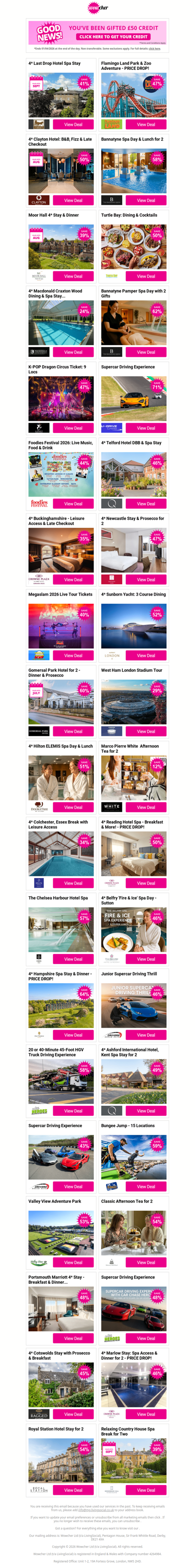 Click Inside for £50 Credit & Unmissable Deals 💸