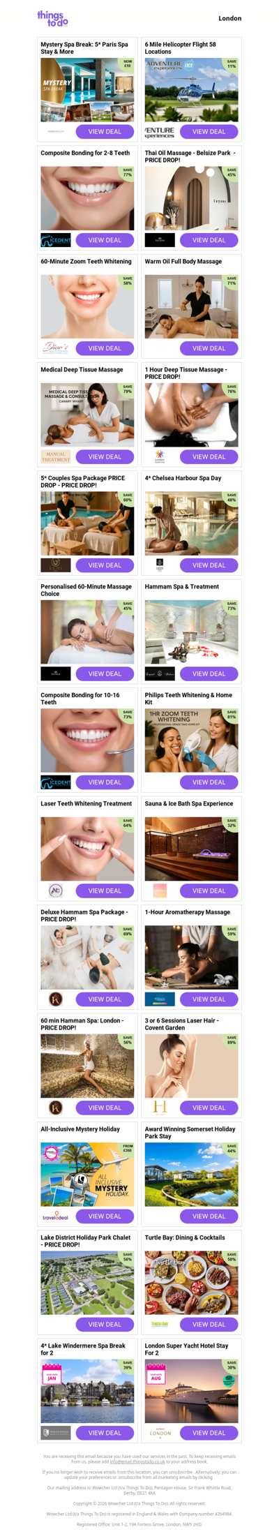 Mystery Spa Break: 5* Paris Spa Stay & More | 6 Mile Helicopter Flight 58 Locations | Composite Bonding for 2-8 Teeth | Thai Oil Massage - Belsize Park - PRICE DROP! | 60-Minute Zoom Teeth Whitening