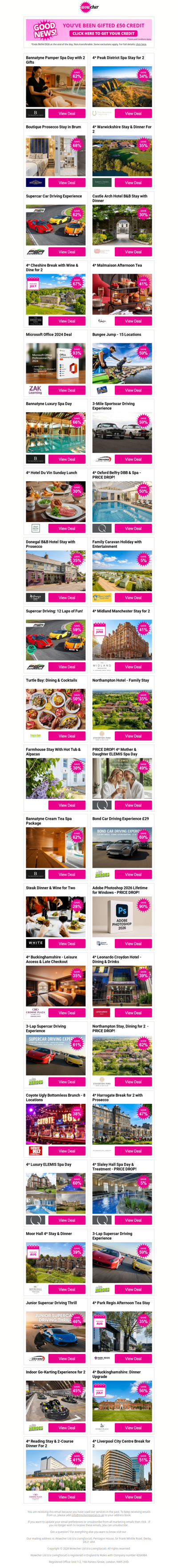 Click Inside for £50 Credit & Unmissable Deals 💸