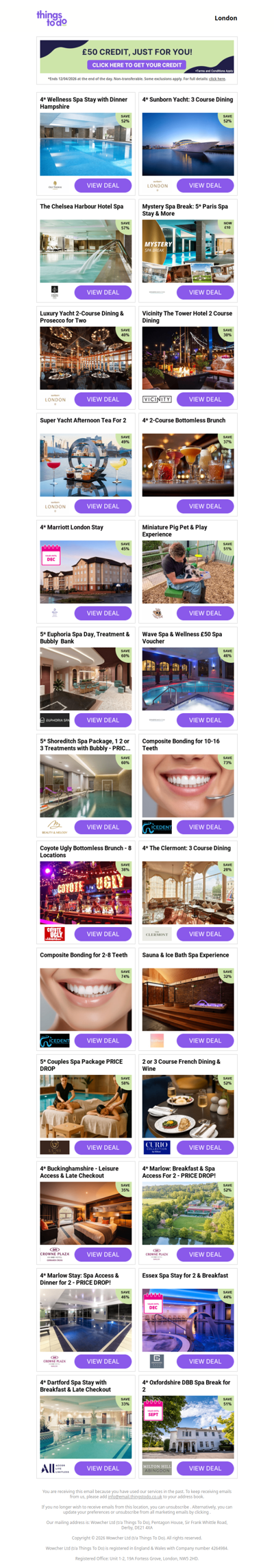 £50 ThingsToDo Credit Is Waiting – Click Now & Use It Before Midnight!