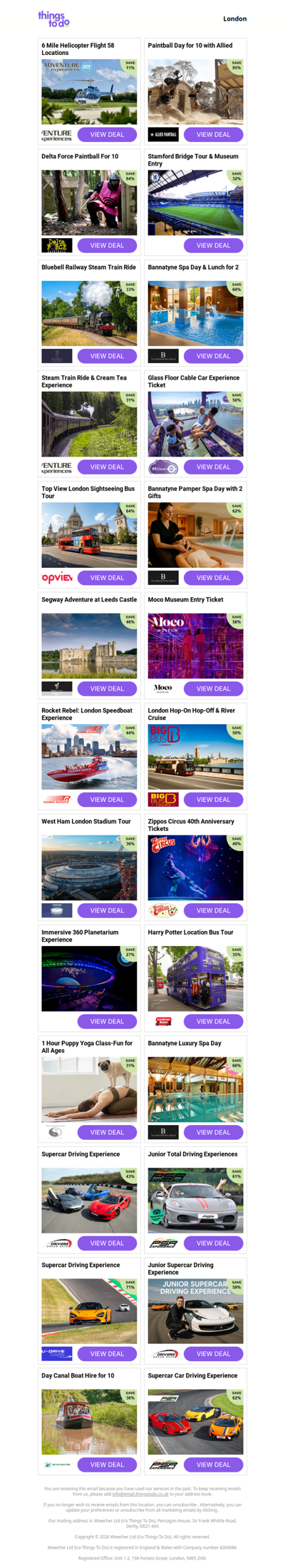 6 Mile Helicopter Flight 58 Locations | Paintball Day for 10 with Allied | Delta Force Paintball For 10 | Stamford Bridge Tour & Museum Entry | Bluebell Railway Steam Train Ride