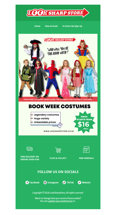 Unbeatable prices for Book Week Costumes