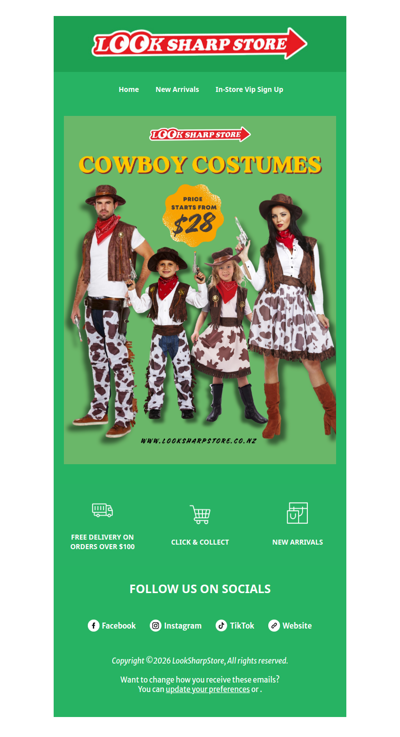 Saddle up with Cowboy Costumes from $28!