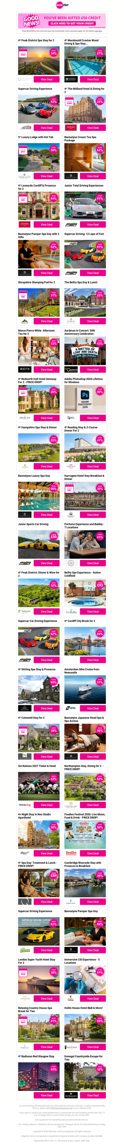Click Inside for £50 Credit & Unmissable Deals 💸