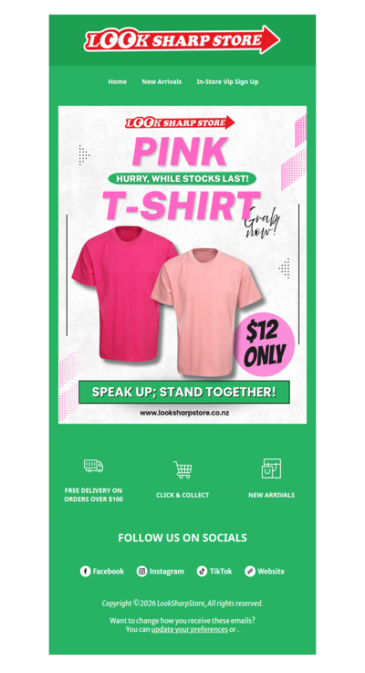 Your $12 Pink T-Shirt is waiting