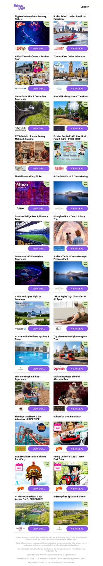 Zippos Circus 40th Anniversary Tickets | Rocket Rebel: London Speedboat Experience | ABBA-Themed Afternoon Tea Bus Tour | Thames River Cruise Adventure - PRICE DROP! | Steam Train Ride & Cream Tea Experience