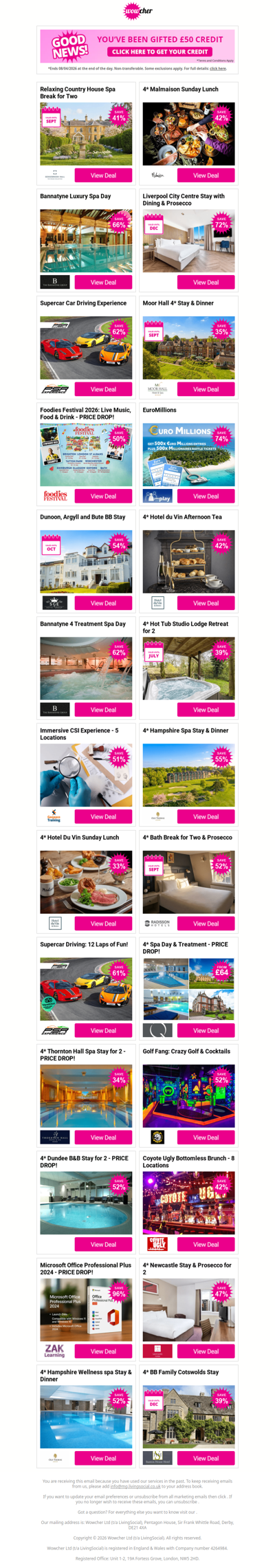 Click Inside for £50 Credit & Unmissable Deals 💸